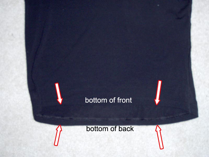 bottom of DuoFold shirt